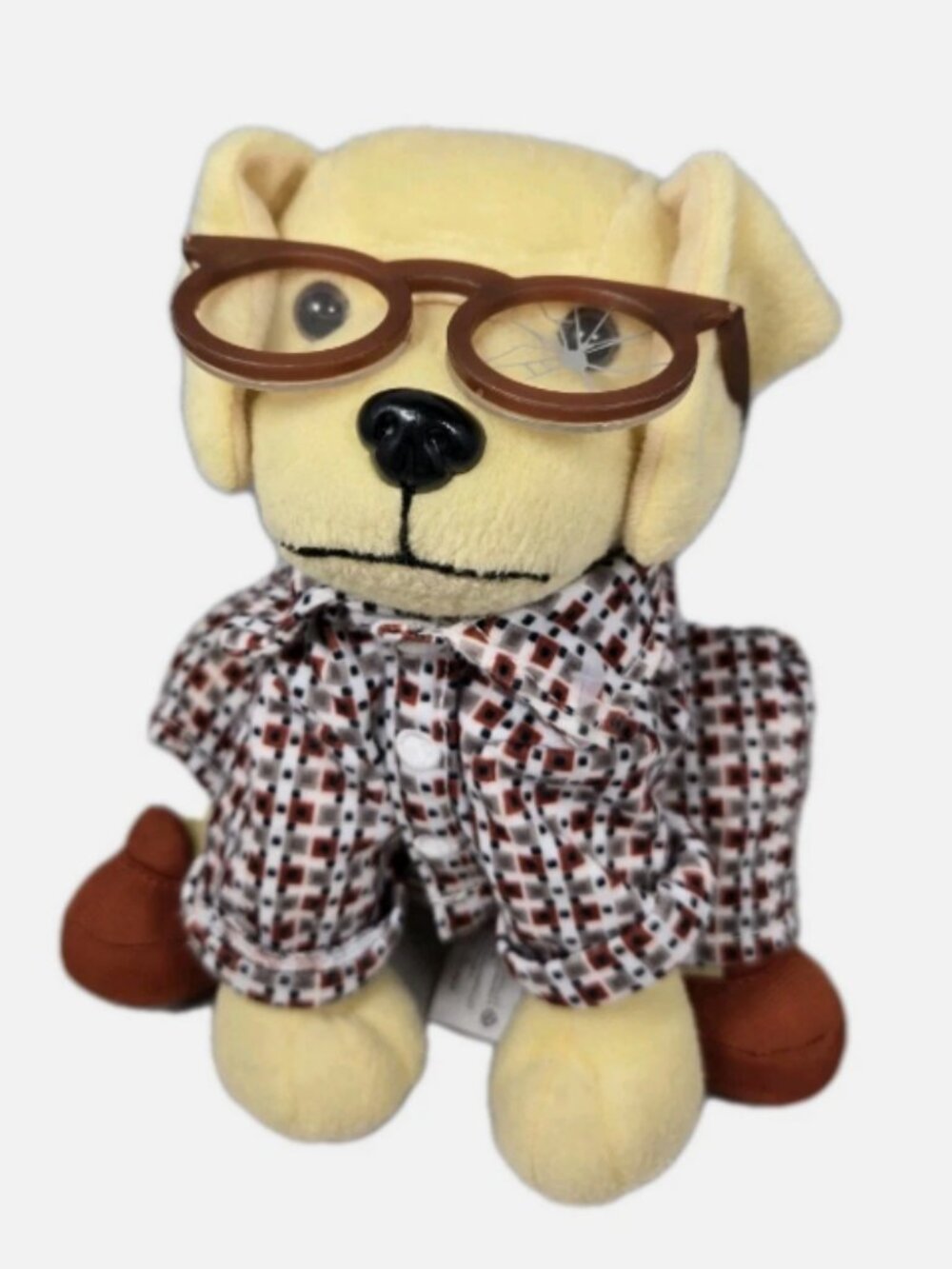 Raising Canes Plush Cane as Ralphie A Christmas Story Dog Glasses Collectible